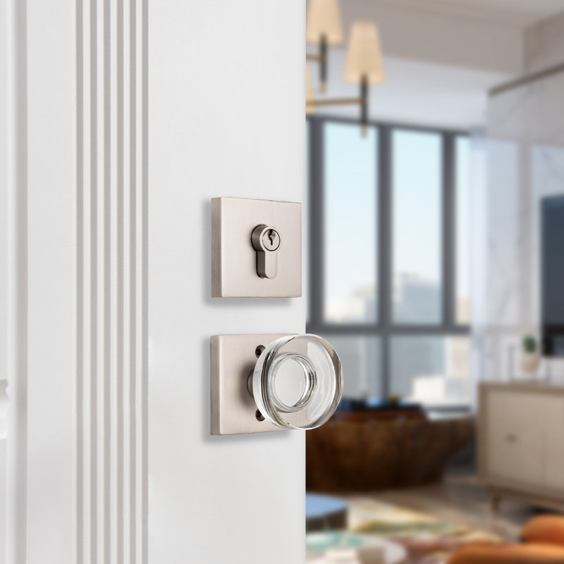Complete Entry Knob Set with Deadbolt, Satin Nickel
