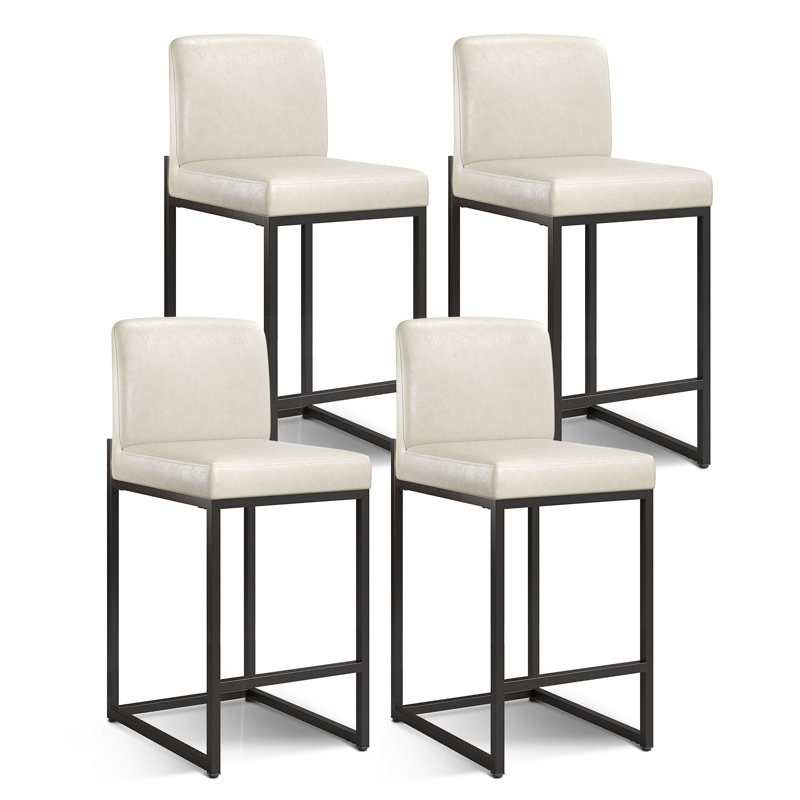 61cm Bar Stool, White 