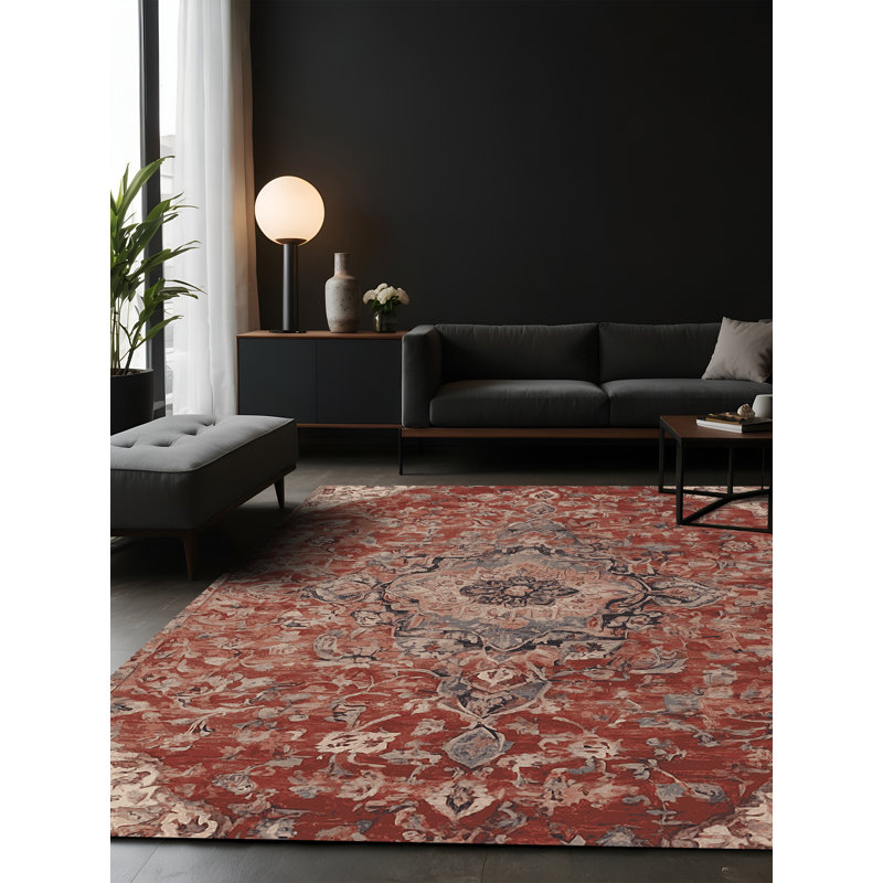 Tapis brun soyeux et moelleux, Carré 8 pi