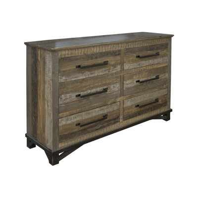 Commode 6 tiroirs Loft Brown