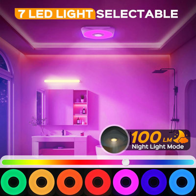 Bathroom Exhaust Fan with Light, 36W Quiet Bath Fan - 160 CFM & 1.0 Sone, 1500lm LED Light