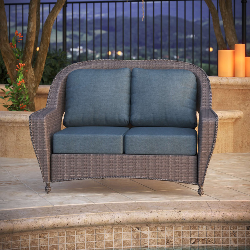 Indoor/Outdoor Sunbrella® Seat/Back Cushion, Spectrum Denim Sunbrella®