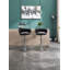 Ensemble de 2 tabourets de bar à hauteur réglable avec repose-pieds chromé, base pivotante et revêtement en velours pour plus de confort et de style-1119992626