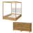 Bedroom Furniture Set, Queen Size Solid Wood Canopy Bed-809568120