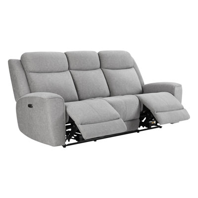 Gia 87.8'' Square Arms Power Reclining Sofa with USB Port