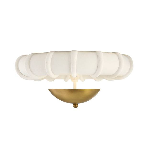 Camella Small Flush Mount, Antique Brass