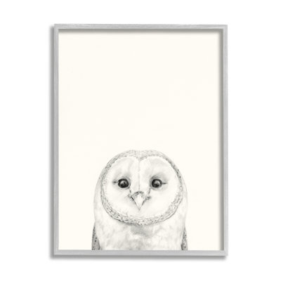" Owl Portrait Gray " by Victoria Borges