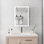 Armoire à pharmacie de salle de bain avec lumières, armoire à pharmacie DEL 28 po x 20 po avec miroir, armoire à pharmacie lumineuse avec désembueur, gradateur, horloge numérique et affichage de la température, montage en surface