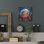 Art mural en métal Red Barrel Studio® «Eagle Red White Blue» par Carol Cavalaris