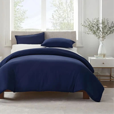Simply Clean Solid Duvet cover Navy blue