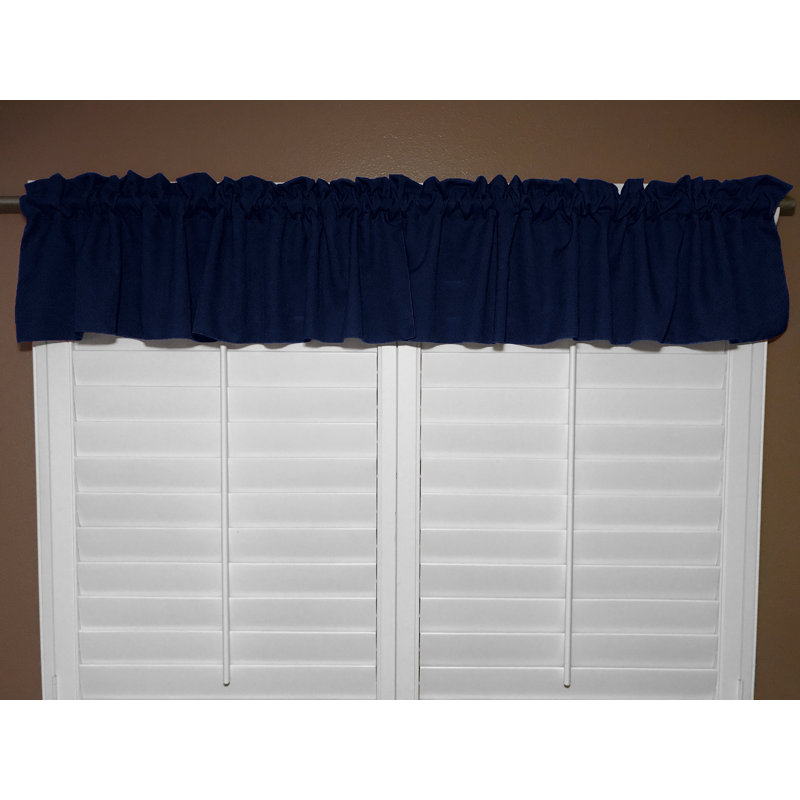 Cantonnière sur mesure l 58 po Pastorella, L 58 po x L 14 po, Bleu marine