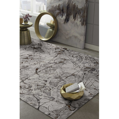 Tapis ivoire / gris Wilsen