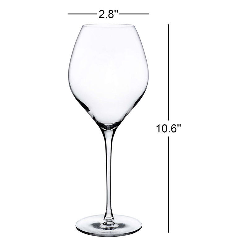 Ensemble de 2 verres à vin en cristal blanc sans plomb 26 oz.