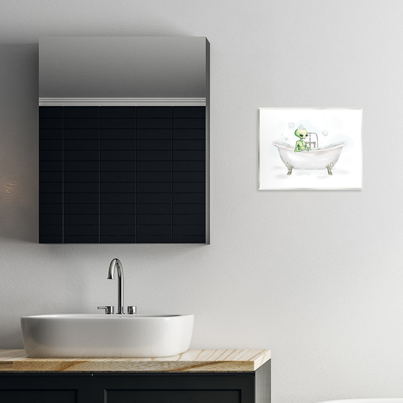 Alien Bubble Bath Wall Plaque Art by Ziwei Li