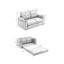 {Vidéo fournie} Canapé-lit convertible 3-en-1 pour futon-858937240