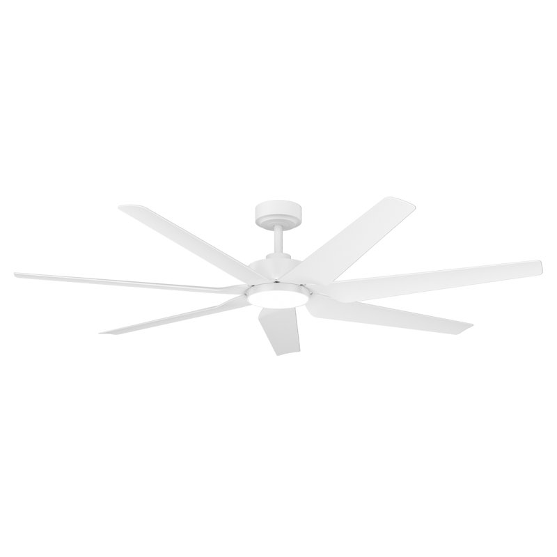 65'' Modern Ceiling Fan With Light, Quiet Dc Motor, 7 Blades Ceiling Fan, App & Remote Control Smart Ceiling Fan, Indoor Outdoor Ceiling Fan With Remote For Bedroom, Living Room, Patio, Porch