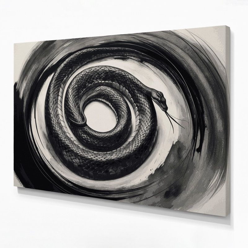 Art animalier sur toile, faune noire, H 20 po x l 30 po