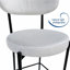 Upholstered Counter Stool with Metal Frame-546466105