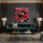 Art mural hawaïen avec anthurium noir-1526602801