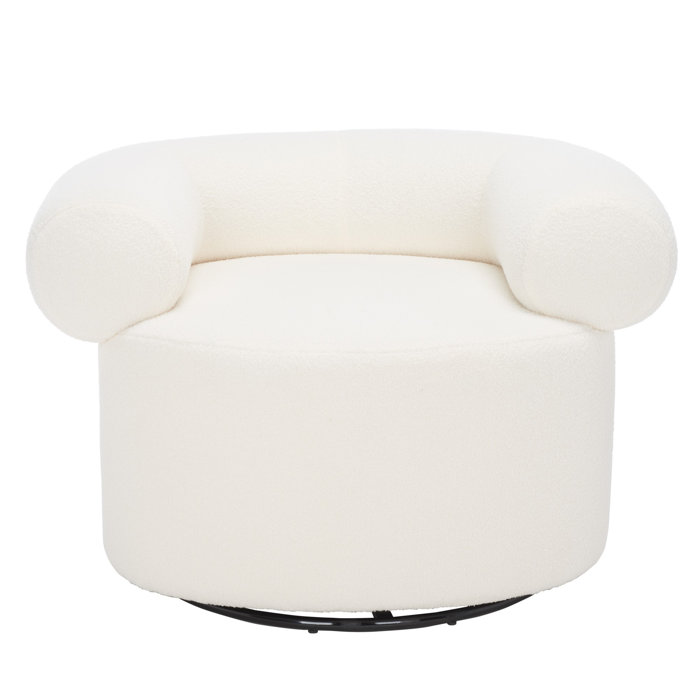 Wrought Studio Chiril Upholstered Swivel Barrel Chair & Reviews | Wayfair