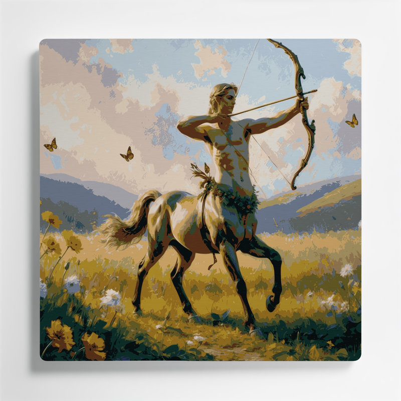 Art mural en métal Sci Fi Centaur archer in meadow