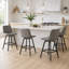 Tabouret de comptoir pivotant 26 po avec siège en similicuir-468816910