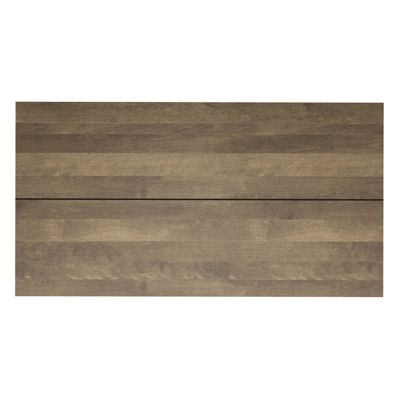 Table de salle à manger rectangulaire en bois massif L 72 po x l 38 po Yougo, Marron clair