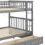 Lit double superposé double avec tiroirs de rangement et conception convertible-329132429