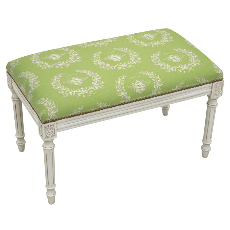 Banc rembourré Billiot, Vert / floral