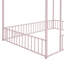 Structure de lit pleine grandeur en métal avec clôture, pour adolescents, filles et garçons-118098531-118098532