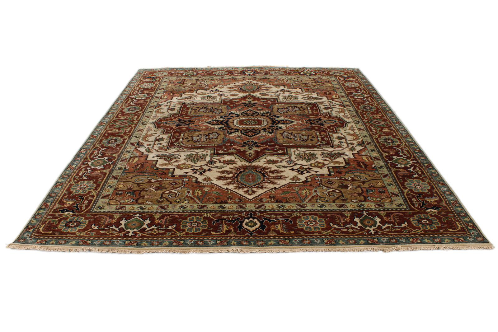 Home and Rugs Ivory and Rust Turkish Oushak Rug | Wayfair