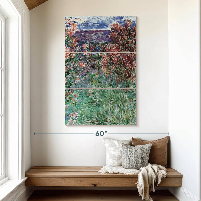 Senne La maison parmi les roses 1925, H 50 po x l 32 po