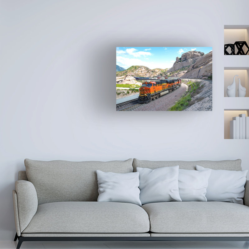Robert Michaud, «Cajon Pass Sullivans Curve», art sur toile, H 12 po x l 19 po x P 2 po