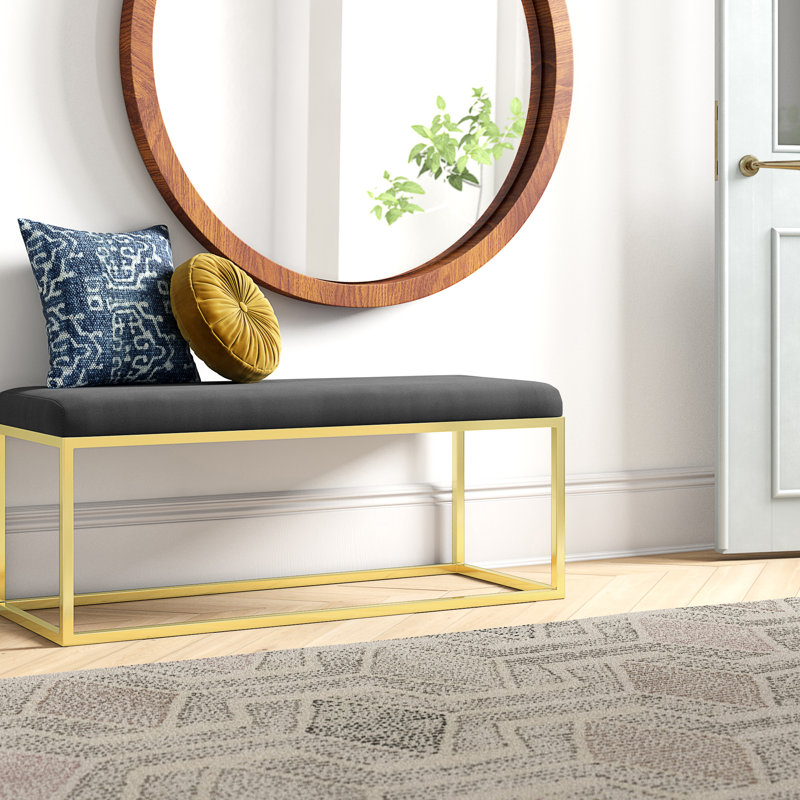 Banc en tissu Anticipate, Gris