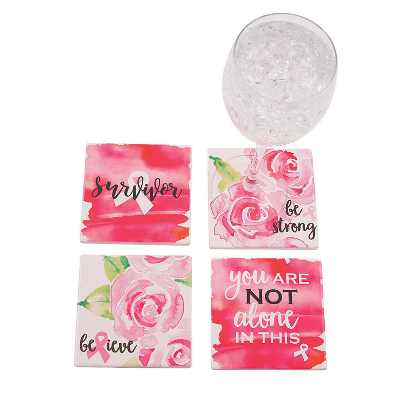 Ceramic Square 4 Piece Coaster Set