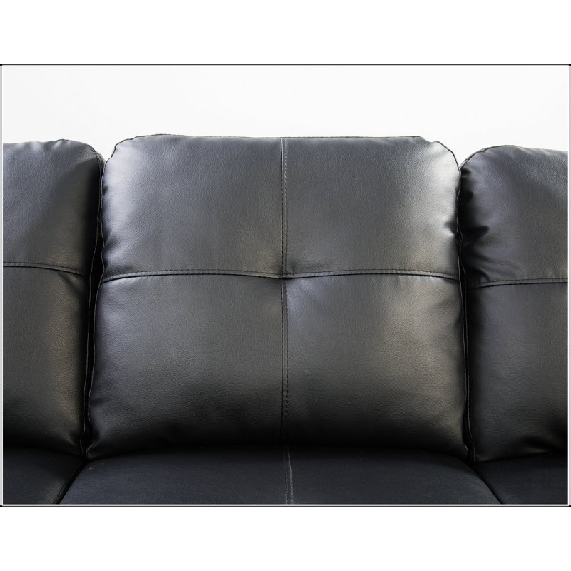 Canapé modulaire en similicuir avec repose-pieds Irine