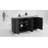 Black Wide Sideboard with 4 Door