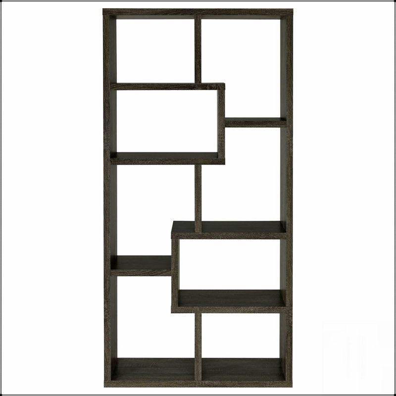 Bibliothèque à 8 tablettes résistantes aux intempéries avec fabrication durable et rangement spacieux pour une décoration moderne