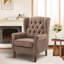 Fauteuil d'appoint capitonné en tissu capitonné-798750004
