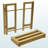 Ibbine Natural Finish Solid Wood 4-Tier Stackable Shoe Rack, 25.55" H X 27.71" W X 11.25" D