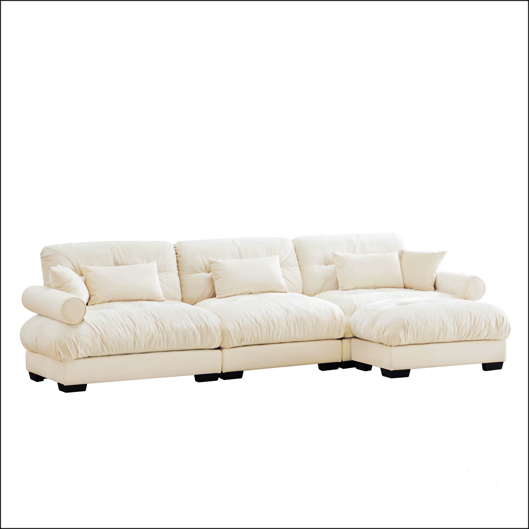 Hokku Designs Oversized Modular Velvet Sectional Sofa Couch With ...