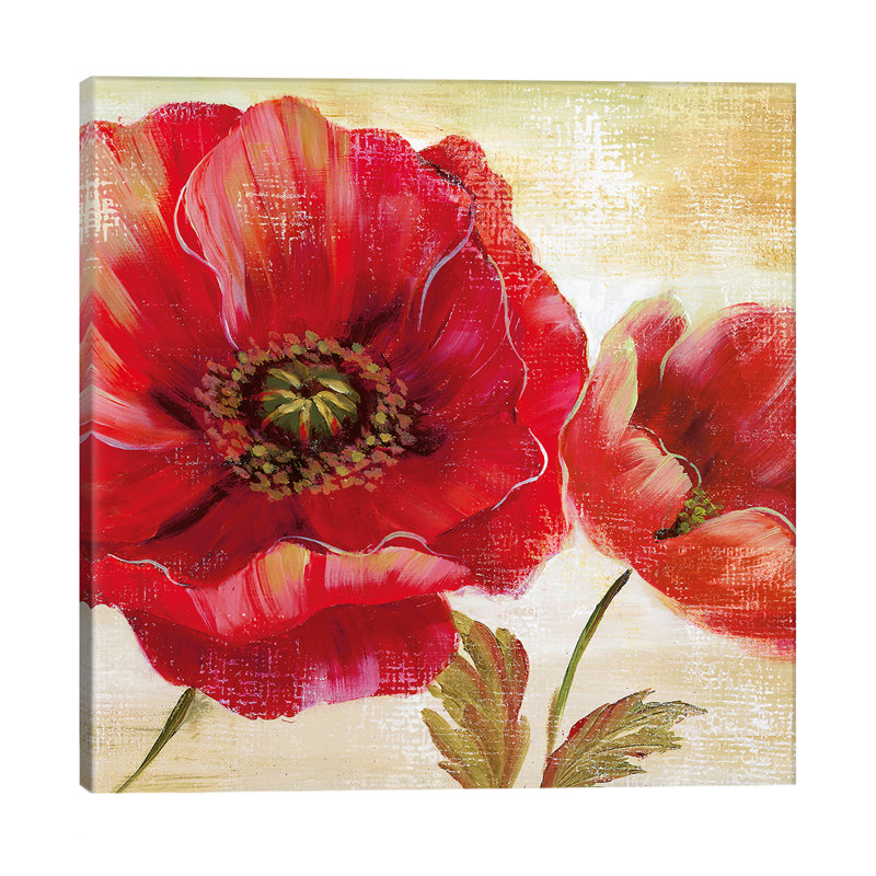 Passion For Poppies I by Nan - Wrapped Canvas Print, 30.48 cm H x 30.48 cm W