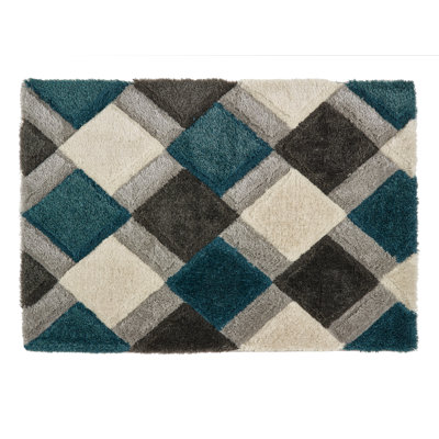 Cheryllynn Geometric Machine Tufted Area Rug