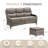 Deb 70.9" W Wicker Sofa with 6" D Cushions and Ottomans-1303230405-1303136313