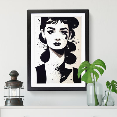 FRM-V0523-2928X Woman Paint Splatter Vol.2 1 Piece Single Picture Frame Wall Art