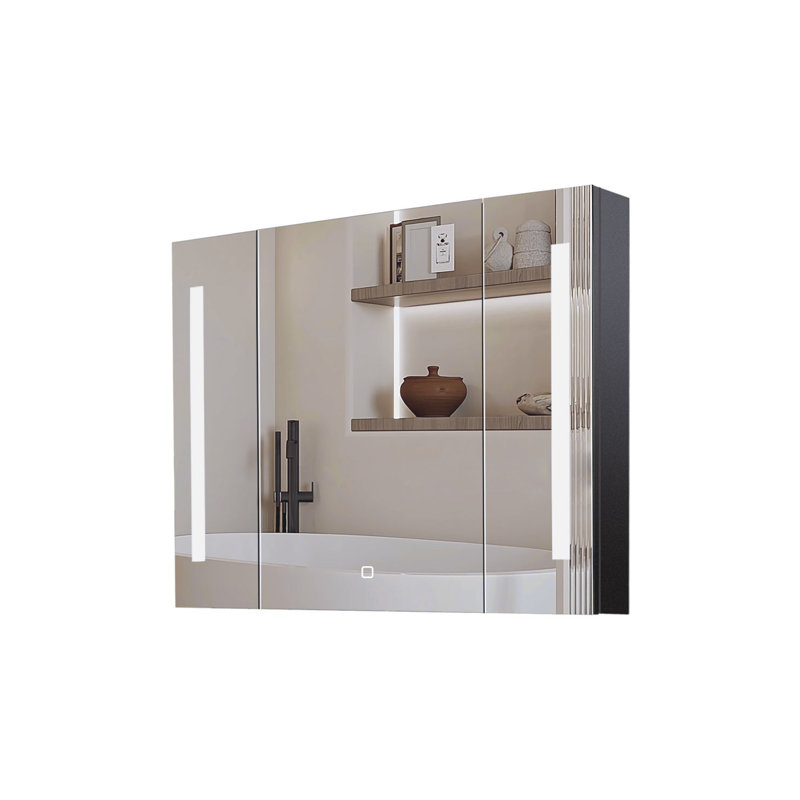 Miroir 36x26 pouces à DEL noir