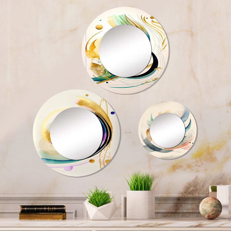 Miroir mural rond en aluminium Devanny