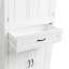 Armoire de rangement de salle de bain avec portes et tiroir, plusieurs espaces de rangement, tablette réglable-1597183458-1597183457
