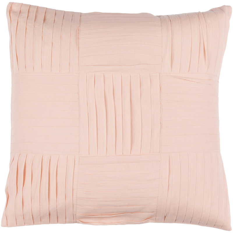 Gilmore Cotton Pillow Cover, 20" H x 20" W x 1" D, Pink, Pillow Cover Only - No Insert