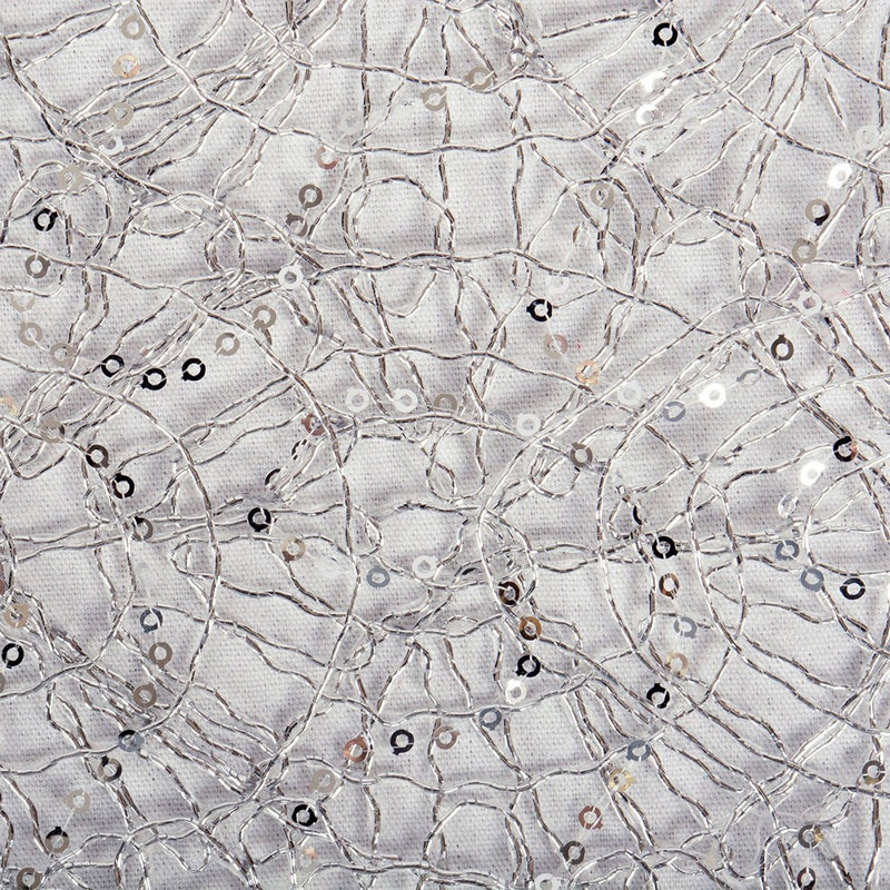 Chemin de table - argent - rouleau de paillettes, décoration de table scintillante
